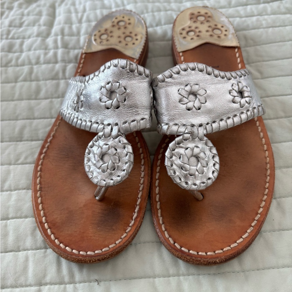 Silver Jack Rogers Sandals